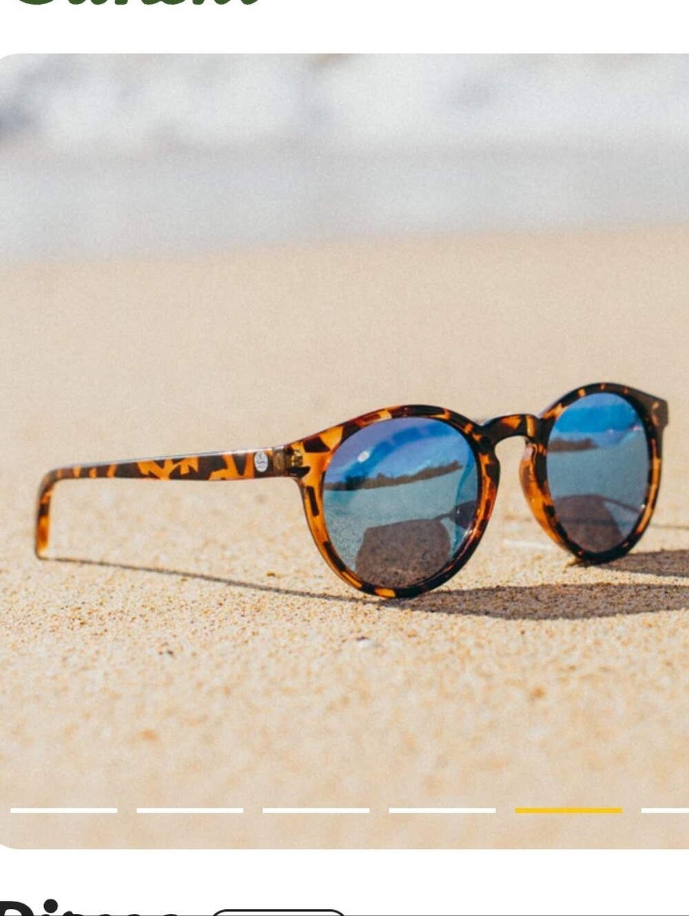 Sunski Dipseas Tortoise Frame Sunglasses with Aqua Lenses